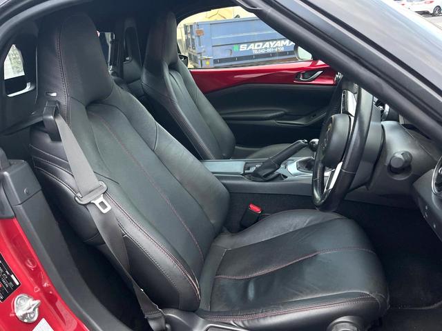 ロードスター Sレザーパッケージ MT車 バックカメラ BOSEサウンド レザーシート スマートキー LEDヘッド ビルトインETC 純正16インチアルミ 車線逸脱警報 オートライト デュアルエアコン Bluetooth CD(10枚目)