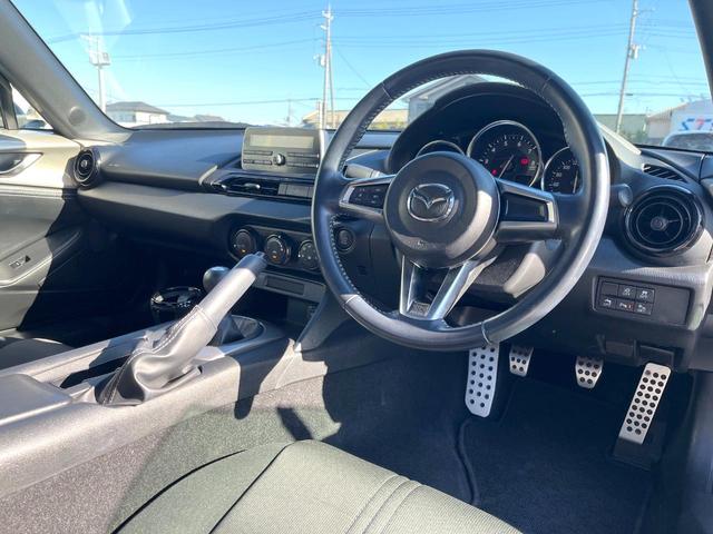 ロードスター NR-A 6MT マツダスピードエアロ 衝突被害軽減システム 純正16インチアルミホイール LEDヘッドライト 革巻きステアリング ブラインドスポットモニタリング クリアランスソナー スマートキー(9枚目)