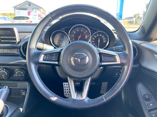 ロードスター NR-A 6MT マツダスピードエアロ 衝突被害軽減システム 純正16インチアルミホイール LEDヘッドライト 革巻きステアリング ブラインドスポットモニタリング クリアランスソナー スマートキー(12枚目)