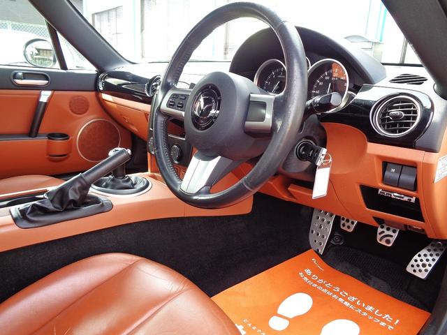 ロードスター ＲＳ　外ＫＯＮＩ車高調　外リアトーコンリンク　外ＢＢＳアルミ　外マフラー　オートエクゼエアクリ　茶革シート　シートヒーター　ＦＲ駆動　標準ＬＳＤ装備　禁煙車　キーレス　ドラレコ　外メッキ給油口カバー　ＨＩＤ（7枚目）