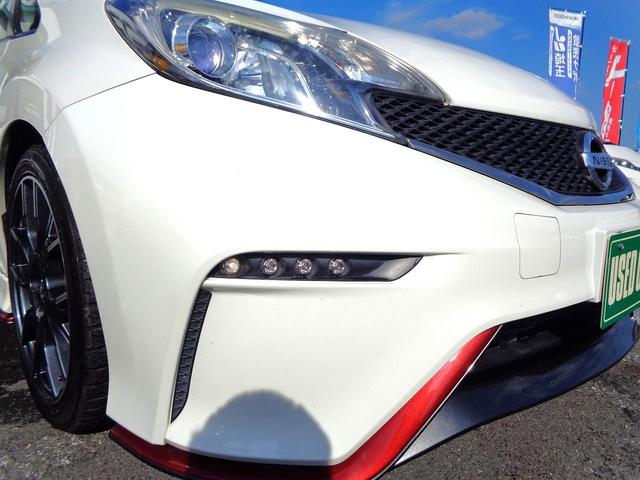 ノート ニスモ　Ｓ　外ＨＫＳ車高調　外ＨＫＳマフラー　外ＳＤナビ地デジＢｌｕｅｔｏｏｔｈオーディオ　ニスモ専用シート　ＬＥＤヘッドライト　ＬＥＤポジションライト　リアスポ　スマートキー　プッシュスターター　ドアバイザー（37枚目）