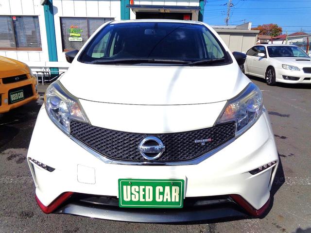 ノート ニスモ　Ｓ　外ＨＫＳ車高調　外ＨＫＳマフラー　外ＳＤナビ地デジＢｌｕｅｔｏｏｔｈオーディオ　ニスモ専用シート　ＬＥＤヘッドライト　ＬＥＤポジションライト　リアスポ　スマートキー　プッシュスターター　ドアバイザー（39枚目）