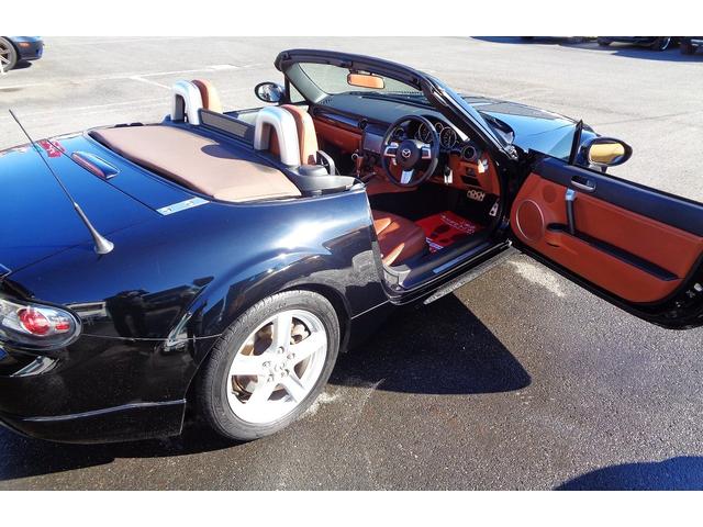 ロードスター ＶＳ　１オーナー車　純正エアロ　ＦＲ駆動　茶幌　茶革シート　ビルシュタイン車高調　リアスポ　シートヒーター　キーレス　ドラレコ　ＨＩＤ　ＥＴＣ　ＭＴモード付ＡＴ　パドルシフト　外ＨＤＤナビＤＶＤ再生　記録簿（42枚目）