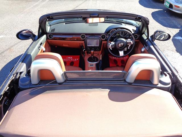 ロードスター ＶＳ　１オーナー車　純正エアロ　ＦＲ駆動　茶幌　茶革シート　ビルシュタイン車高調　リアスポ　シートヒーター　キーレス　ドラレコ　ＨＩＤ　ＥＴＣ　ＭＴモード付ＡＴ　パドルシフト　外ＨＤＤナビＤＶＤ再生　記録簿（43枚目）