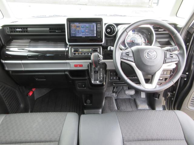 フレアワゴンカスタムスタイル ハイブリッドXT 禁煙車 デュアルブレーキサポート アルパインナビTV Bluetooth 両側電動ドア ETC スマートキー2本 シートヒーター バックセンサー LEDライト 後席テーブル&サンシェード 新車保証書(6枚目)