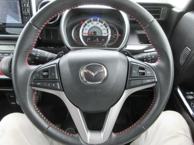 フレアワゴンカスタムスタイル ハイブリッドXT 禁煙車 デュアルブレーキサポート アルパインナビTV Bluetooth 両側電動ドア ETC スマートキー2本 シートヒーター バックセンサー LEDライト 後席テーブル&サンシェード 新車保証書(14枚目)