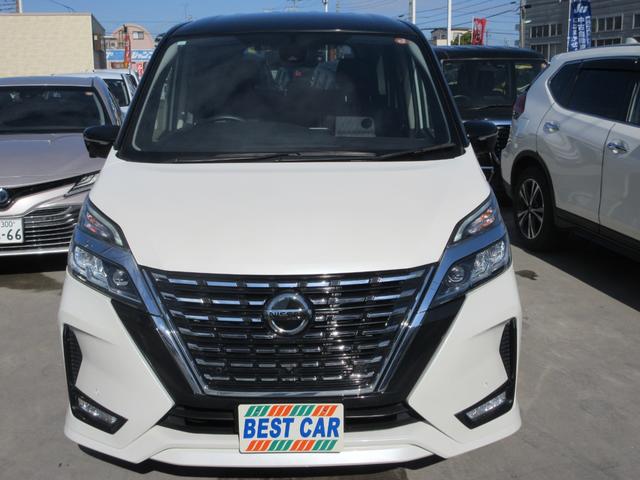 セレナ ハイウェイスターV 禁煙 プロパイロット 後席フリップダウンモニター 10インチ純正ナビTV 全周囲カメラ ブルーレイ再生 ドラレコ 両側電動ドア ETC デジタルミラー ロールサンシェード LEDライト フォグ(28枚目)