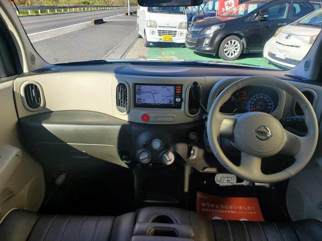 キューブ コダワリセレクション　禁煙車ＳＤナビＣＤ／ＳＤ／ＡＵＸ／ＵＳＢ地デジＢカメラ合皮席ＥＣＯモードｉＳｔｏｐスマートキー革巻ステア（4枚目）