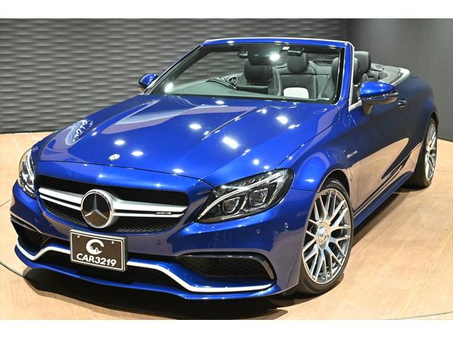 Ｃ６３　カブリオレ　プラチナパール／ブラック革／エアスカーフ／レーダーセーフティＰＫＧ／純正ＡＭＧ１９インチ／純正ナビ／フルセグ／ブルメスターサウンド／ブリリアントブルー(63枚目)