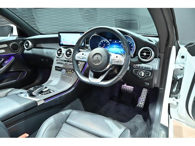 Cクラス パナメリカーナグリル付き/レーダーセーフティPKG/レザーエクスクルーシブPKG/マルチビームLEDヘッドライト/アダプティブハイビームアシストプラス/純正19インチAW/地デジ/HUD/純正車高調整(18枚目)