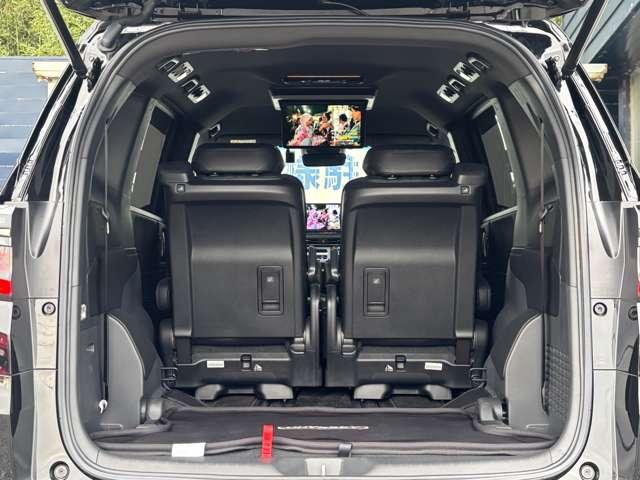 オデッセイハイブリッド 大型ナビ TV 全周囲カメラ 後席大型モニター 黒革 パワーシート シートヒーター 2ndシートオットマン 電動リアゲート LEDヘッドライト 両側パワースライド 専用塗装18インチアルミ ETC(46枚目)