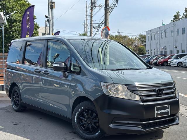 ステップワゴン G Eセレクション 修復無/保証1年/新品バッテリー付/全塗装カスタム/アンヴィルグレー/新品マッドスタータイヤ&新品ZACK JP-209アルミ/両側パワスラ/BTオーディオ/フルセグ/ヘッドライト&テールスモーク塗装(5枚目)