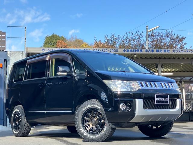 デリカＤ：５ Ｇ　パワーパッケージ　シダーグリーン全塗装カスタム／新品ＴＯＹＯタイヤ／新品社外アルミ／新品キャリア・ラック／新品社外ステアリング／リフトアップ／新品マーカー／新品オーバーフェンダー／認定車／新品バッテリー／保証１年（6枚目）