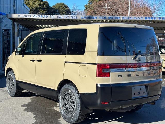 デリカD:5 G パワーパッケージ ベージュ全塗装/カスタム/新品ロックケリーMX-W/新品ジオランダーX-AT/フロントプロテクター/両側パワスラ/BTオーディオ/Bカメラ/スマキー/新品バッテリー/保証1年/フルセグ/後席モニター(13枚目)