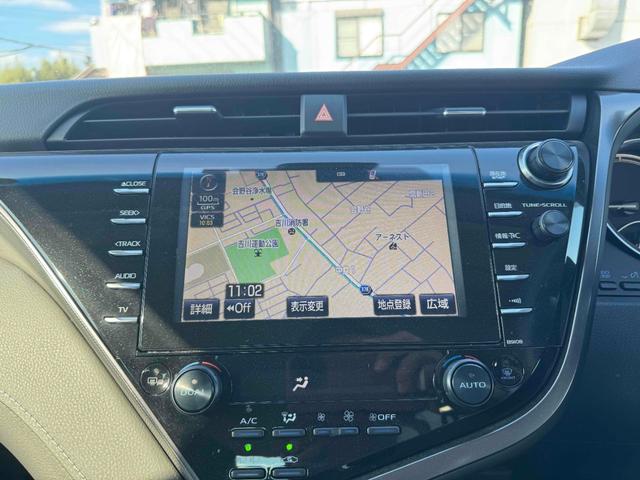 カムリ WSレザーパッケージ 純正ナビフルセグTVバックカメラETC純正アルミシートヒータ電動シートドライブレコーダー(3枚目)