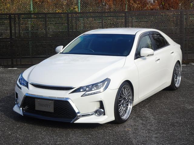 マークX 250G リラックスセレクション 新品G’s仕様フロントバンパー/新品ファイバースモール&シーケンシャルウィンカー仕様ヘッド&テールライト/新品20インチ&タイヤ/ローダウン/黒革調シートカバー/バックカメラ/クリアランスソナー(3枚目)