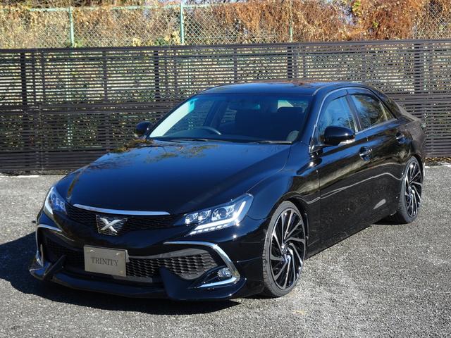 マークX 250G 新品後期仕様フロントバンパー&エアロ/新品ファイバースモール&シーケンシャルウィンカー仕様ヘッド&テールライト/新品20インチホイール&タイヤ/ローダウン/バックカメラ/Bluetoothオーディオ(3枚目)