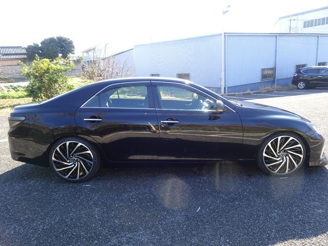 マークX 250G 新品後期仕様フロントバンパー&エアロ/新品ファイバースモール&シーケンシャルウィンカー仕様ヘッド&テールライト/新品20インチホイール&タイヤ/ローダウン/バックカメラ/Bluetoothオーディオ(19枚目)