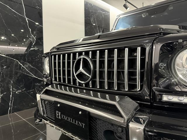 Gクラス G63 デジーノエクスクルーシブインテリアPKG 左H エアロパーツ フロントリップ/アンダーガード/リアスポイラー パナメリカーナグリル 純正21AW ブラックウィンカー 可変マフラー ハーマンカードン(13枚目)