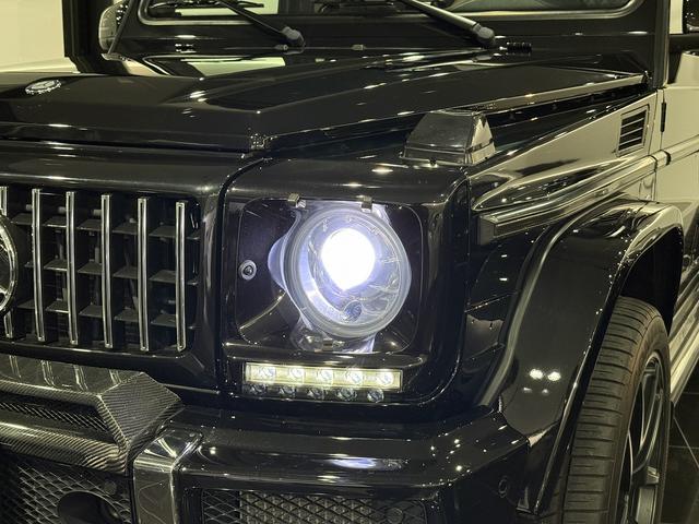 Gクラス G63 デジーノエクスクルーシブインテリアPKG 左H エアロパーツ フロントリップ/アンダーガード/リアスポイラー パナメリカーナグリル 純正21AW ブラックウィンカー 可変マフラー ハーマンカードン(49枚目)