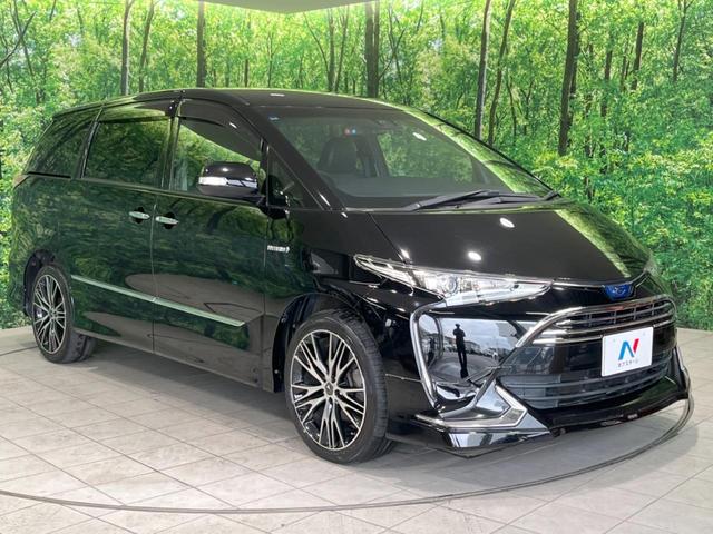 エスティマハイブリッド アエラス　プレミアム　禁煙車　４ＷＤ　フルエアロ　両側電動ドア　純正１０型ナビ　後席モニター　衝突軽減装置　バックカメラ　電動リアゲート　パワーシート　クルコン　リアオートエアコン　ハーフレザーシート　ＬＥＤヘッド（17枚目）