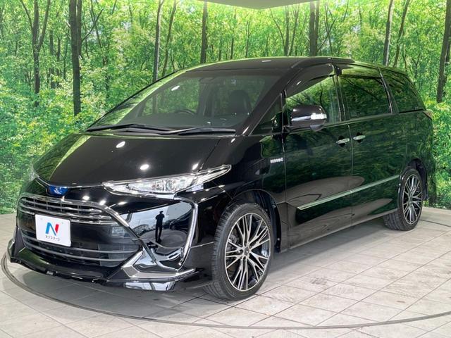 エスティマハイブリッド アエラス　プレミアム　禁煙車　４ＷＤ　フルエアロ　両側電動ドア　純正１０型ナビ　後席モニター　衝突軽減装置　バックカメラ　電動リアゲート　パワーシート　クルコン　リアオートエアコン　ハーフレザーシート　ＬＥＤヘッド（52枚目）