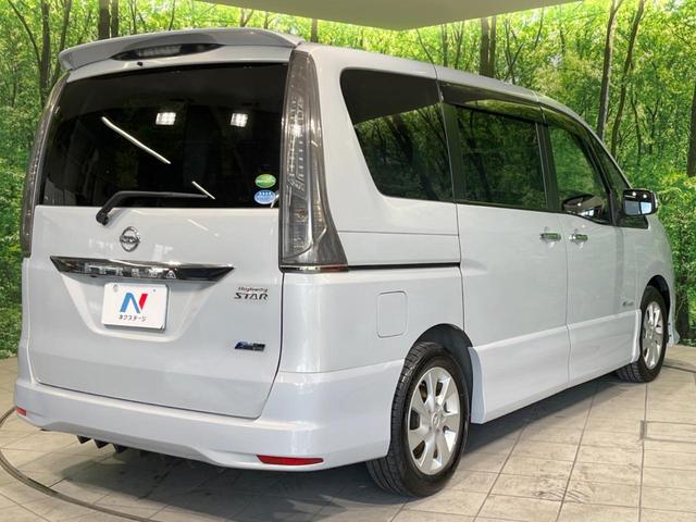 セレナ ハイウェイスター　Ｓ－ハイブリッド　エアロモード　両側電動ドア　純正ナビ　バックカメラ　禁煙車　スマートキー　ＨＩＤヘッド　ビルトインＥＴＣ　クルコン　純正１６インチＡＷ　オートライト　オートエアコン　リアエアコン　Ｂｌｕｅｔｏｏｔｈ　革巻きハンドル（17枚目）