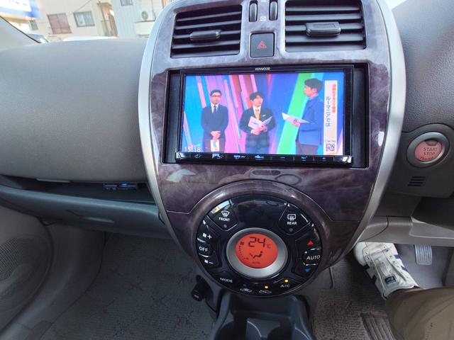 マーチ ボレロ　ケンウッドナビバックモニター　地デジＴＶ　ＥＴＣ　プッシュスタート　専用１４インチアルミ　電動格納ミラー　オートＡＣ（11枚目）