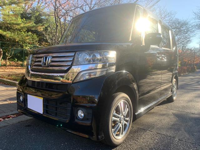 Ｎ－ＢＯＸカスタム Ｇ　ＳＳパッケージ　ユーザー買取　Ａパッケージ　純正ＴＶ　バックカメラ　両側パワスラ　プラズマクラスター搭載オートエアコン　純正ＡＷ　運転席シートハイトアジャスター（7枚目）