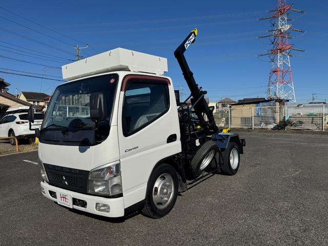 キャンター 新明和アームロール リモコン有り 3t 5MT バックカメラ 車検あり(15枚目)