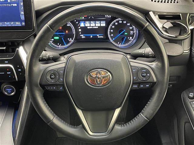 ハリアーハイブリッド Ｚ　レザーパッケージ　純正１２．３型ナビ　ＪＢＬ　調光パノラマルーフ　ＨＵＤ　デジイン　全方位カメラ　ＢＳＭ　黒革　ベンチレーション　シートヒーター　ＥＴＣ２．０　前後ドラレコ　セーフティセンス　衝突軽減　追従クルコン（9枚目）