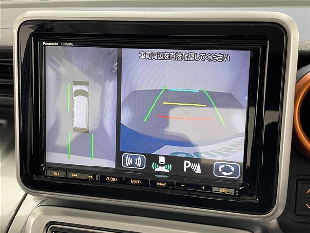 スペーシアギア ハイブリッドＸＺ　ターボ　純正８型ナビ　ＨＵＤ　全方位カメラ　禁煙車　両側パワスラ　シートヒーター　ＥＴＣ　前後ドラレコ　フルセグ　ＤＶＤ　セーフティサポート　衝突軽減　レーンキープ　ＬＥＤオートライト　クルコン　パドルシフト（4枚目）