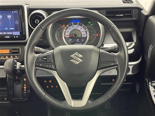 スペーシアカスタム ハイブリッドXS 社外8型ナビ 全方位カメラ シートヒーター 禁煙車 フルセグTV DVD ドラレコ ETC ハーフレザー 両側パワスラ 衝突軽減 車線逸脱 パーキングセンサー LEDオートライト フォグ 純正マット(10枚目)