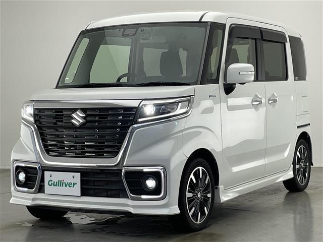 スペーシアカスタム ハイブリッドXS 社外8型ナビ 全方位カメラ シートヒーター 禁煙車 フルセグTV DVD ドラレコ ETC ハーフレザー 両側パワスラ 衝突軽減 車線逸脱 パーキングセンサー LEDオートライト フォグ 純正マット(16枚目)