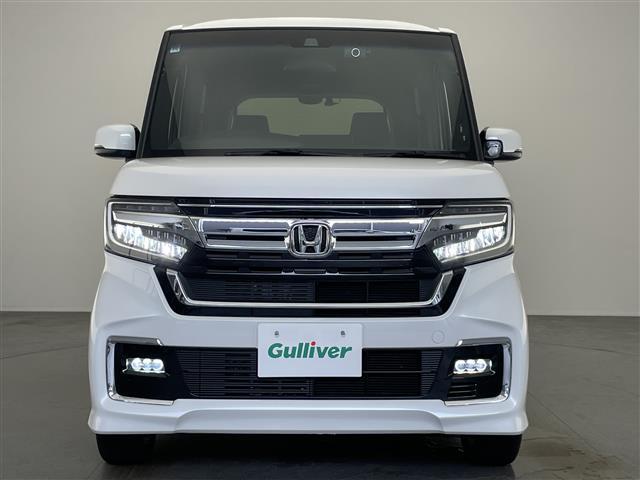 N-BOXカスタム Lターボ 社外ナビ シートヒーター 禁煙車 ホンダセンシング Bluetooth フルセグ DVD 前後ドラレコ ETC 両側パワスラ 衝突軽減 追従クルコン LEDオートライト 黒ハーフレザー パドルシフト(38枚目)