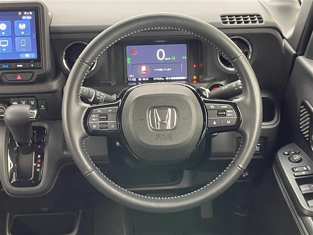 N-BOXカスタム コーディネートスタイル 純正8型ナビ シートヒーター 禁煙車 ハーフレザー バックカメラ 前後ドラレコ 電動パーキング ホンダセンシング 衝突軽減 追従クルコン ハンドル支援 コーナーセンサー ツートーン LEDオートライト(10枚目)
