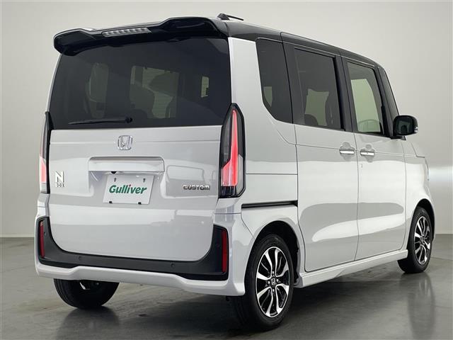 N-BOXカスタム コーディネートスタイル 純正8型ナビ シートヒーター 禁煙車 ハーフレザー バックカメラ 前後ドラレコ 電動パーキング ホンダセンシング 衝突軽減 追従クルコン ハンドル支援 コーナーセンサー ツートーン LEDオートライト(42枚目)