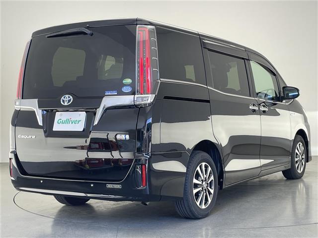 エスクァイア ハイブリッドGi 純正9型ナビ 純正後席モニター 禁煙車 バックカメラ ETC ハーフレザー シートヒーター クルコン 前後ドラレコ セーフティセンス 衝突軽減 コーナーセンサー LEDライト USB 両側パワスラ(42枚目)