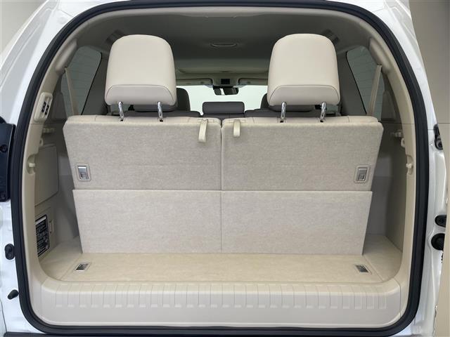 ランドクルーザープラド TX Lパッケージ メーカーナビ9型 ムーンルーフ 全方位 禁煙 ETC2.0 ベージュ革 ベンチレーション シートヒーター セーフティセンス 衝突軽減 追従クルコン LEDライト BSM ルーフレール コーナーセンサー(23枚目)