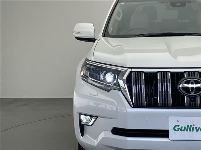 ランドクルーザープラド TX Lパッケージ メーカーナビ9型 ムーンルーフ 全方位 禁煙 ETC2.0 ベージュ革 ベンチレーション シートヒーター セーフティセンス 衝突軽減 追従クルコン LEDライト BSM ルーフレール コーナーセンサー(35枚目)