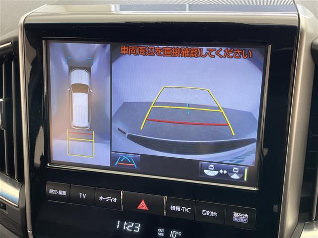 ランドクルーザー ZX 純正9インチナビ 全方位カメラ サンルーフ ルーフレール BSM 黒レザーシート センターデフロック パワーシート シートヒーター シートベンチレーション ステアリングヒーター ACC ETC(4枚目)