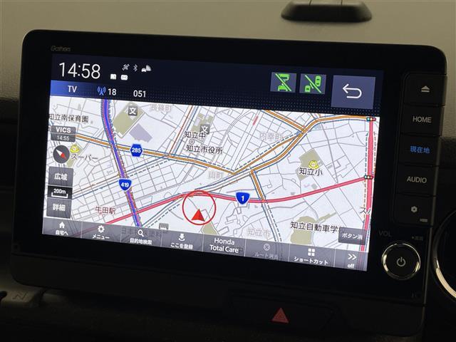 Ｎ－ＢＯＸカスタム コーディネートスタイル　純正９型ナビ　シートヒーター　禁煙車　純正ドラレコ　両側パワスラ　バックカメラ　ホンダセンシング　衝突軽減装置　追従クルコン　ハンドル支援　電動パーキング　背面テーブル　フルセグＴＶ　カープレイ対応（3枚目）