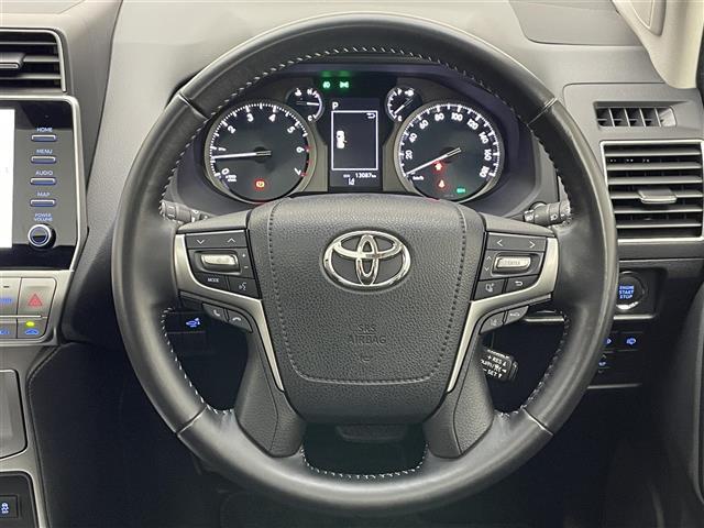 ランドクルーザープラド ＴＸ　Ｌパッケージ　マットブラックエディション　メーカーナビＴＶ　ムーンルーフ　ＪＢＬ　禁煙車　全方位カメラ　ＢＳＭ　黒革　シートヒーター　シートエアコン　コーナーセンサー　セーフティセンス　衝突軽減　追従クルコン　純正ルーフキャリア　ＬＥＤライト（10枚目）