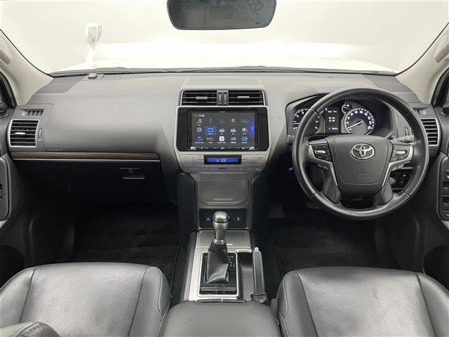 ランドクルーザープラド ＴＸ　Ｌパッケージ　社外９型ナビ　ムーンルーフ　モデリスタエアロ　禁煙　黒革　バックカメラ　シートヒーター　シートベンチレーション　ＥＴＣ　パワーシート　ＨＤＭＩ　ルーフレール　衝突軽減　追従クルコン　ＬＥＤオートライト（2枚目）