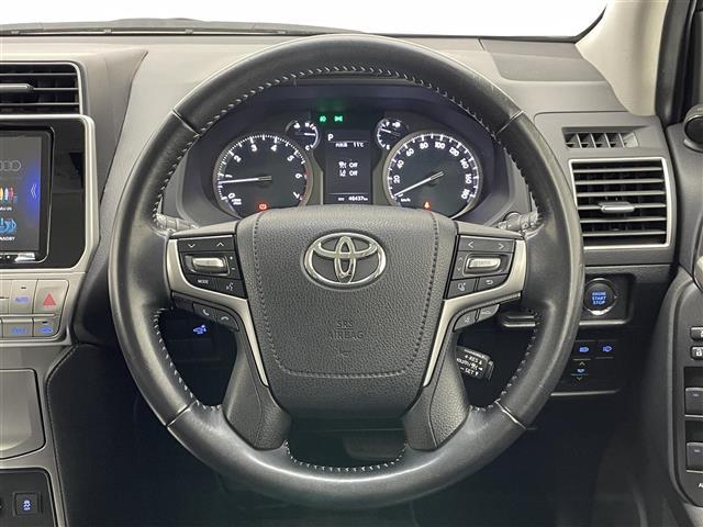 ランドクルーザープラド ＴＸ　Ｌパッケージ　社外９型ナビ　ムーンルーフ　モデリスタエアロ　禁煙　黒革　バックカメラ　シートヒーター　シートベンチレーション　ＥＴＣ　パワーシート　ＨＤＭＩ　ルーフレール　衝突軽減　追従クルコン　ＬＥＤオートライト（10枚目）