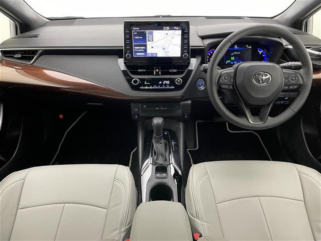 カローラツーリング ハイブリッド ダブルバイビー 純正9型DAナビフルセグTV シートヒーター DVDデッキ 革調シートカバー モデリスタガーニッシュ 電動パーキング HUD 前後ドラレコ セーフティセンス 衝突軽減 追従クルコン LEDライト 禁煙(2枚目)