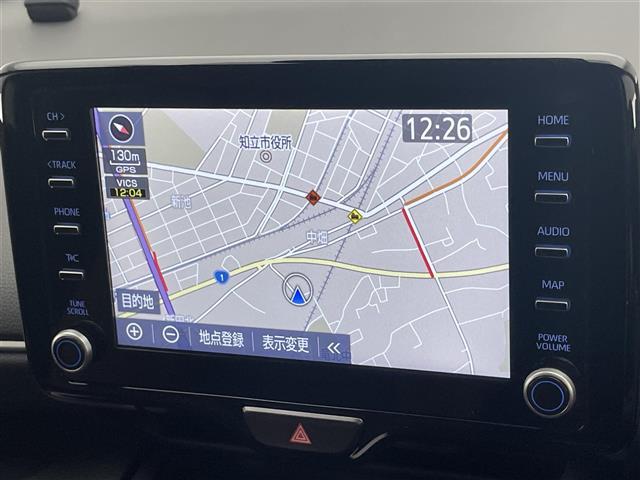 ヤリスクロス ハイブリッドＺ　アドベンチャー　純正８型ＤＡナビ　全方位カメラ　禁煙車　ＨＵＤ　ＢＳＭ　追従クルコン　フルセグＴＶ　セーフティセンス　衝突軽減　シートヒーター　ステアリングヒーター　コーナーセンサー　ドラレコ　ＥＴＣ　ＬＥＤライト（3枚目）