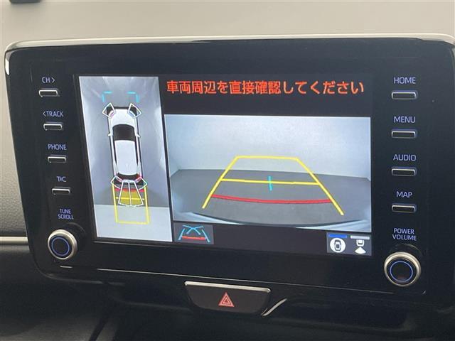 ヤリスクロス ハイブリッドＺ　アドベンチャー　純正８型ＤＡナビ　全方位カメラ　禁煙車　ＨＵＤ　ＢＳＭ　追従クルコン　フルセグＴＶ　セーフティセンス　衝突軽減　シートヒーター　ステアリングヒーター　コーナーセンサー　ドラレコ　ＥＴＣ　ＬＥＤライト（4枚目）