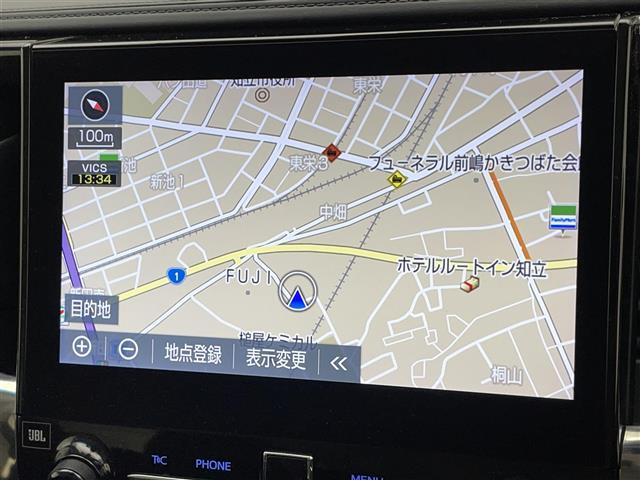 アルファード ２．５Ｓ　メーカーナビ　全方位カメラ　リアエンターテイメント　ＪＢＬ　ＤＶＤデッキ　パーキングアシスト　デジタルインナーミラー　ＢＳＭ　ＨＤＭＩ　セーフティセンス　衝突軽減　追従クルコン　ＬＥＤライト　禁煙車（3枚目）