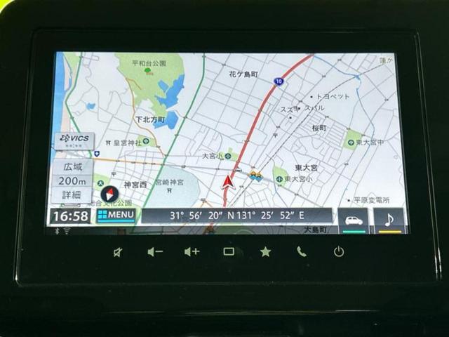 スペーシアカスタム ハイブリッドＸＳ　新品タイヤ／純正　９インチ　メモリーナビ／セーフティサポート（スズキ）／両側電動スライドドア／シートヒーター／全方位モニター／車線逸脱防止支援システム／シート　ハーフレザー／ドライブレコーダー　前後（9枚目）